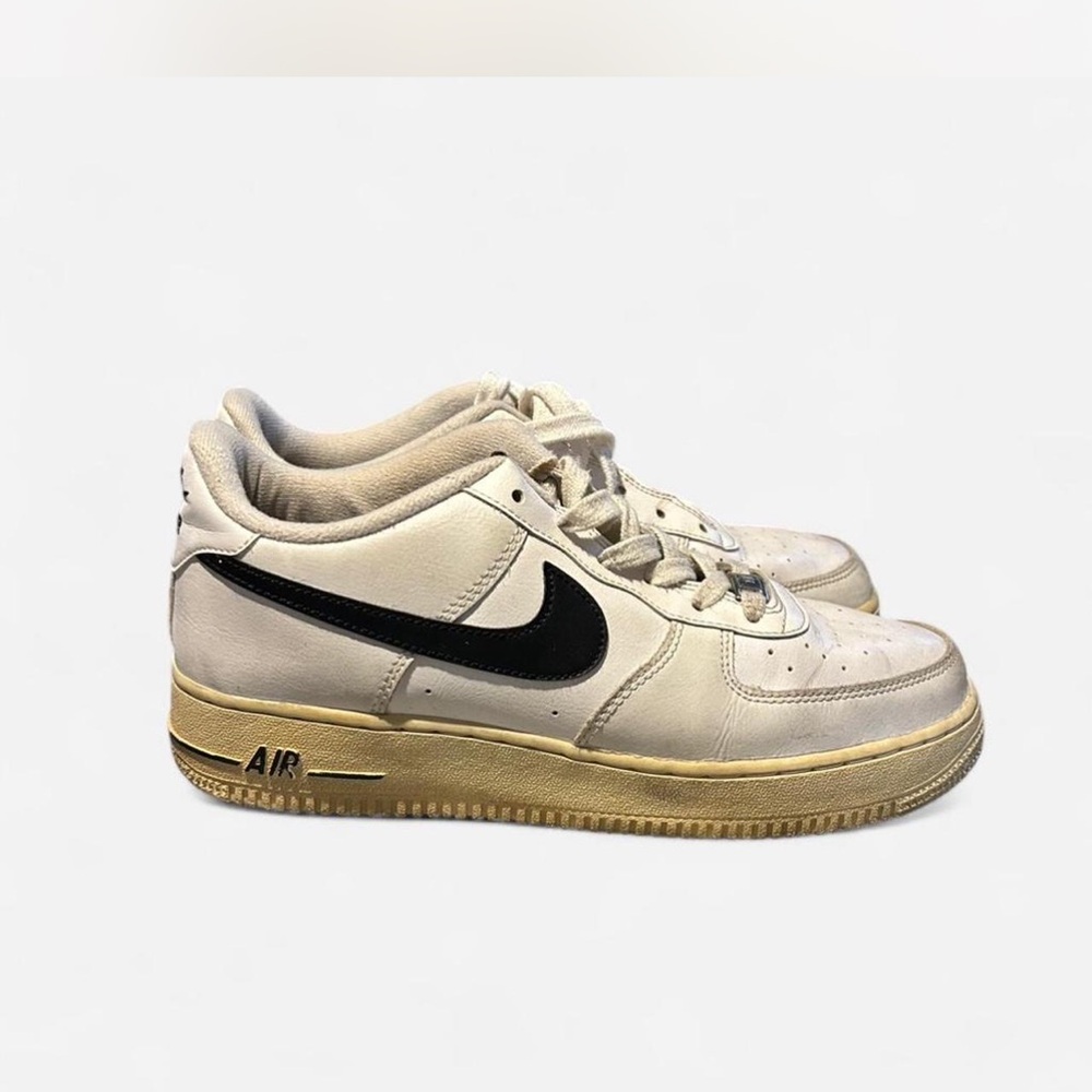 Nike Air Force 1 Cream and Black Sneakers